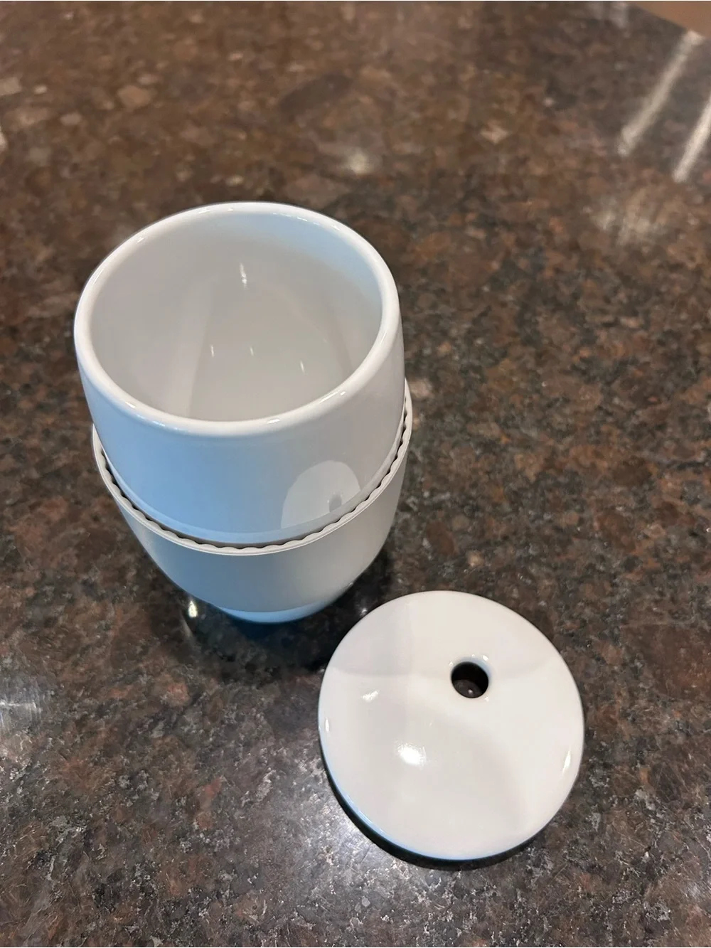 Pampered Chef Microwave Ceramic Egg Cooker EUC